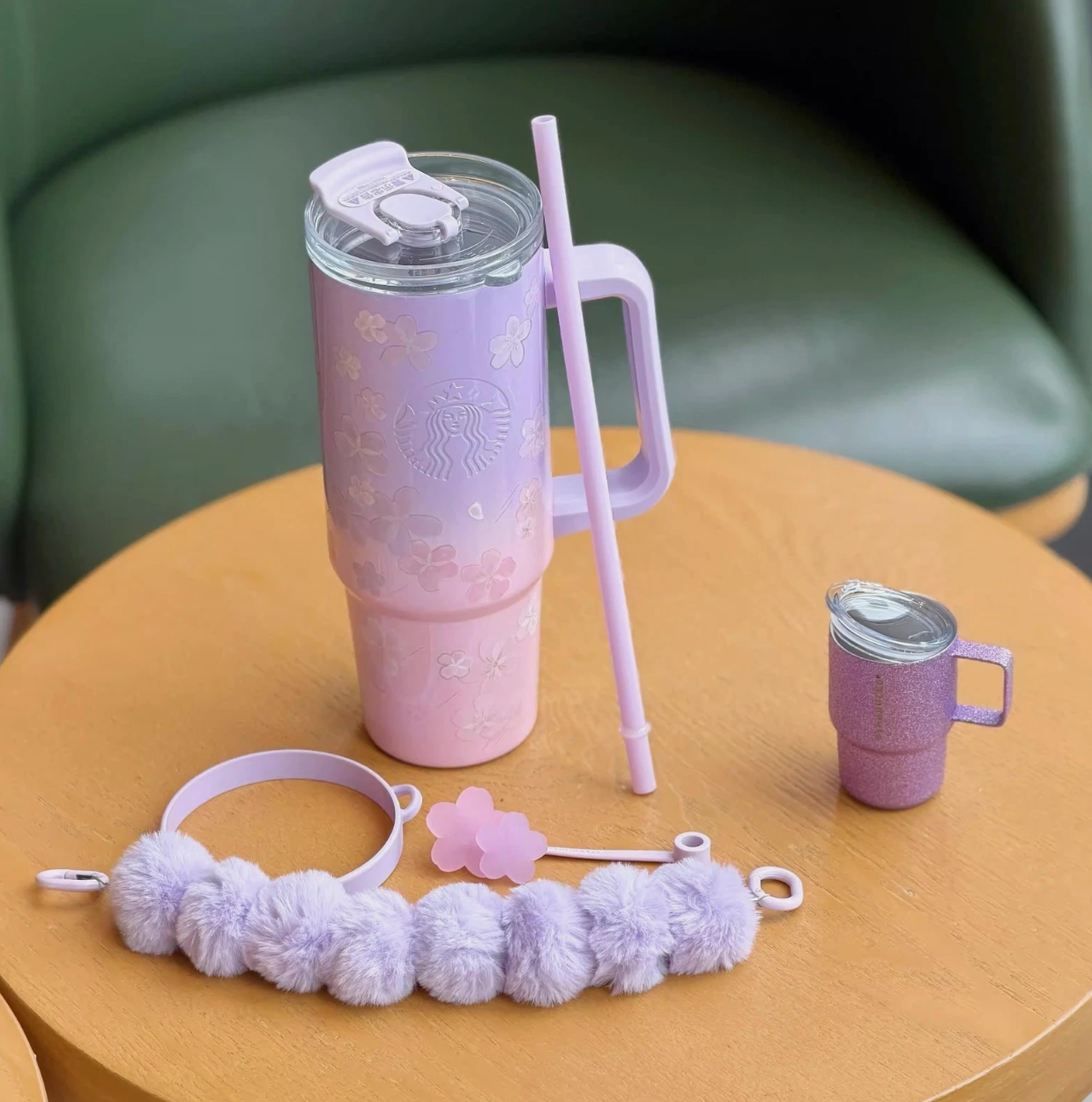 Starbucks Sakura Lavender Plush Handle Tumbler Set – Limited Edition Collector’s Box