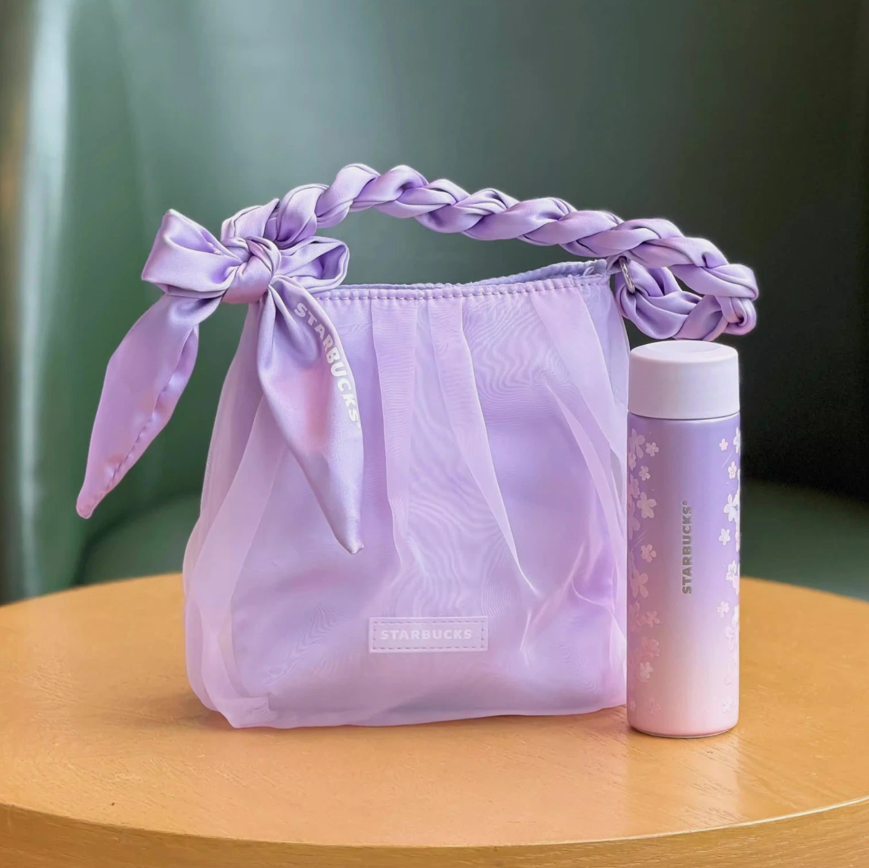 New 2026 China Starbucks Twilight Sakura Mini 5oz SS Vacuum Cup With Mesh Bag