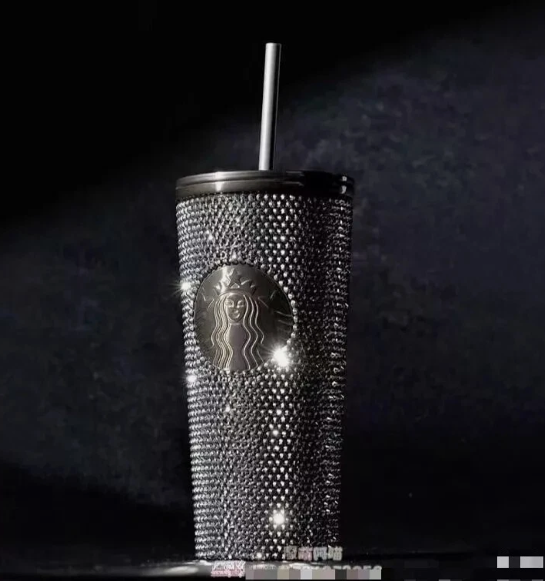 Starbucks 2024 Thailand Black Rhinestone Diamond Tumbler 16oz – Limited Edition TOGO Cold Cup