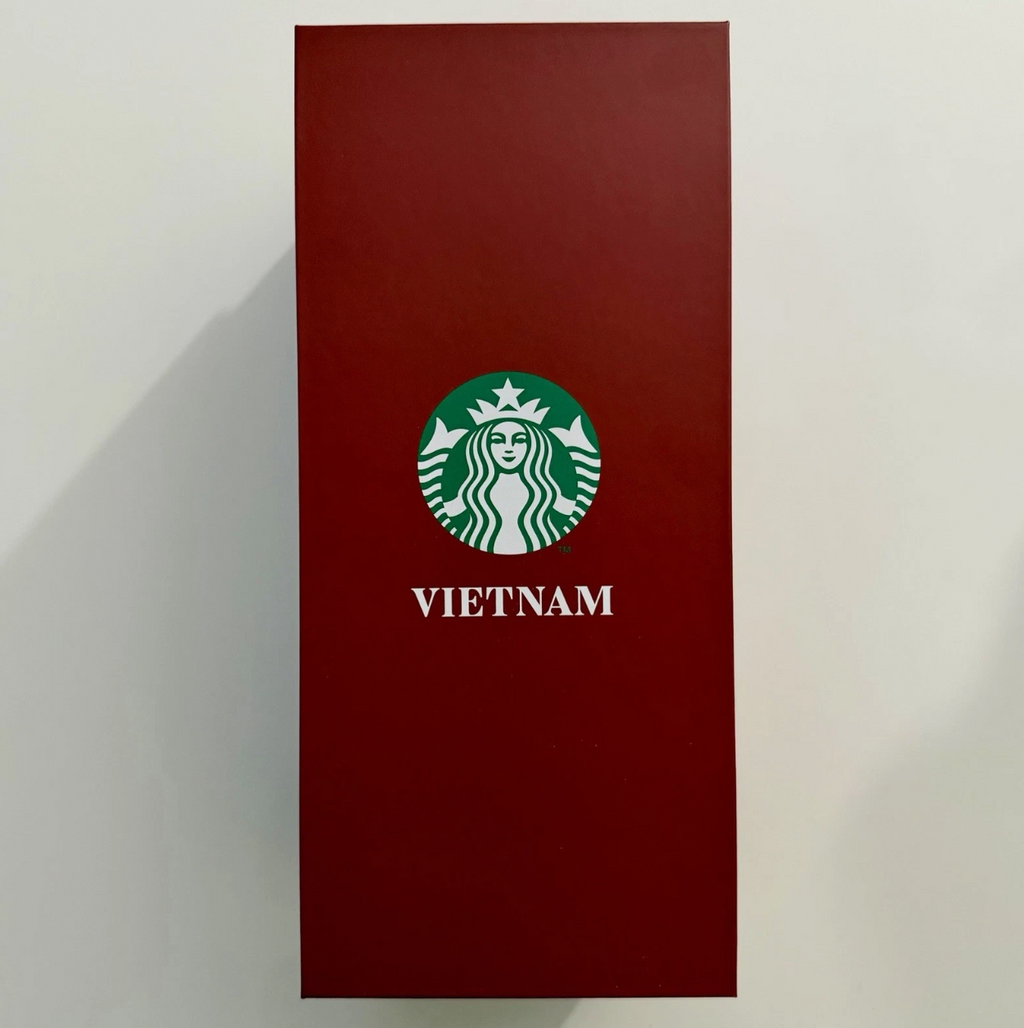 Starbucks Vietnam Exclusive Rose Gold Red Rhinestone Tumbler Cup 24oz