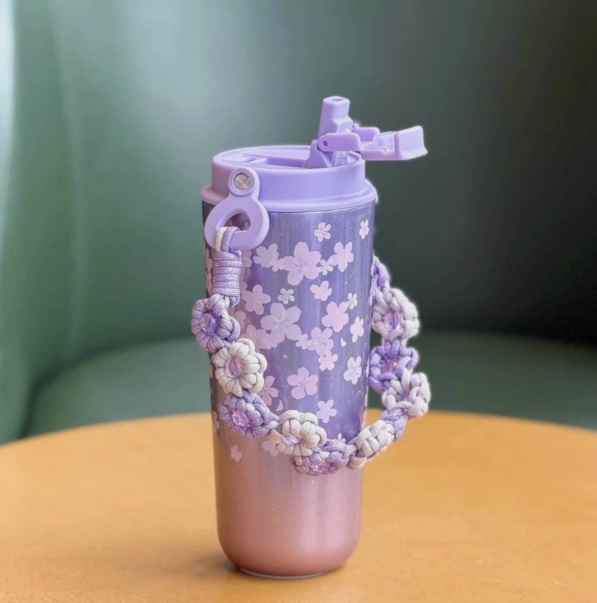 2026 China Starbucks Twilight Sakura 30oz Double Drink SS Vacuum Cup + Keychain